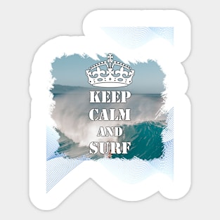 Keep Calm And Surf 54 - Summer Of Surfing Sticker